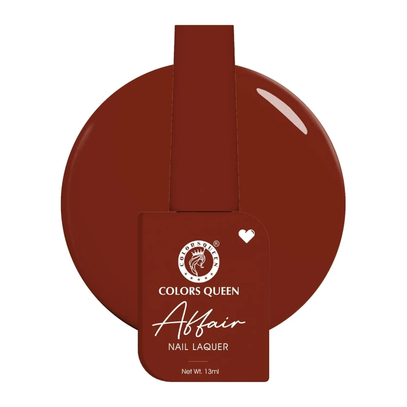 Colors Queen Affair Nail Polish - 61 - Rose Wood 13ml | Rich Pigmentation, Quick Drying, Long Lasting Nail Paint | Chip Resistant, No Harmful Chemicals, Semi Matte Nail Polish for Women thumbnail 2